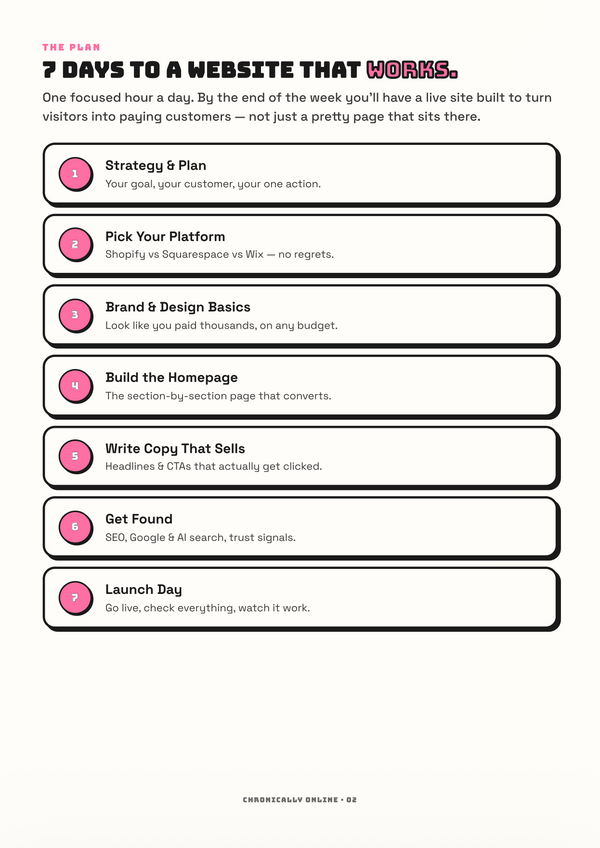 The 7-day plan