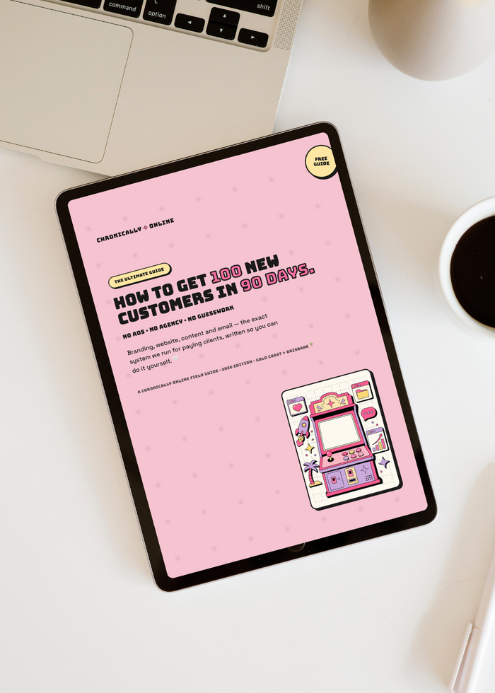 Free 90-day marketing guide cover — Chronically Online