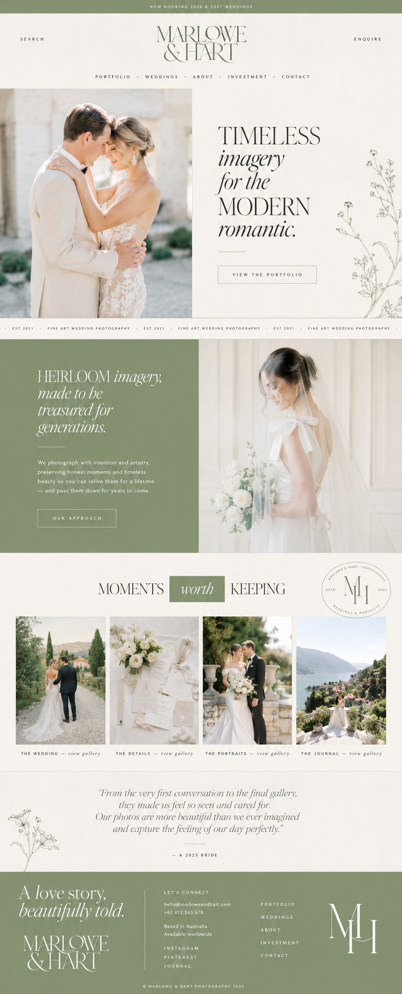 Marlowe & Hart Photography - Website | Chronically Online portfolio