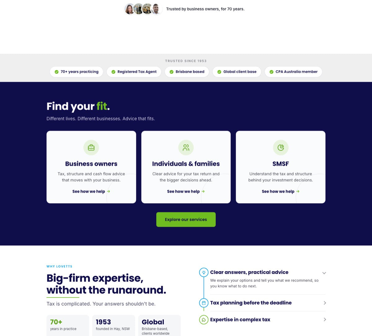 Lovetts Accounting homepage