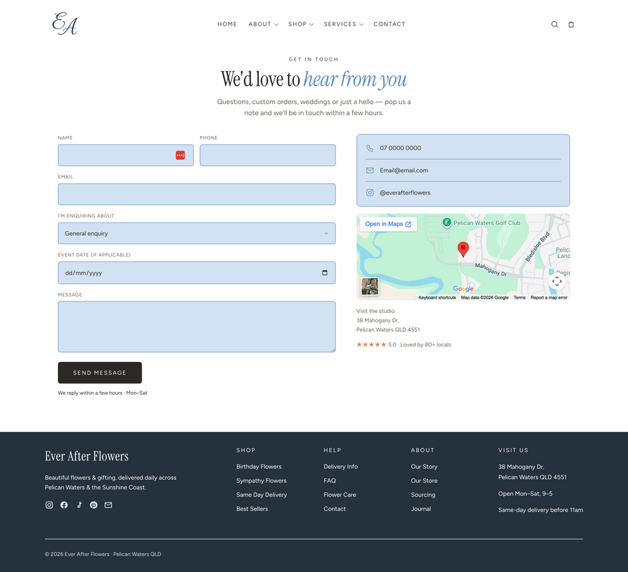 Contact page